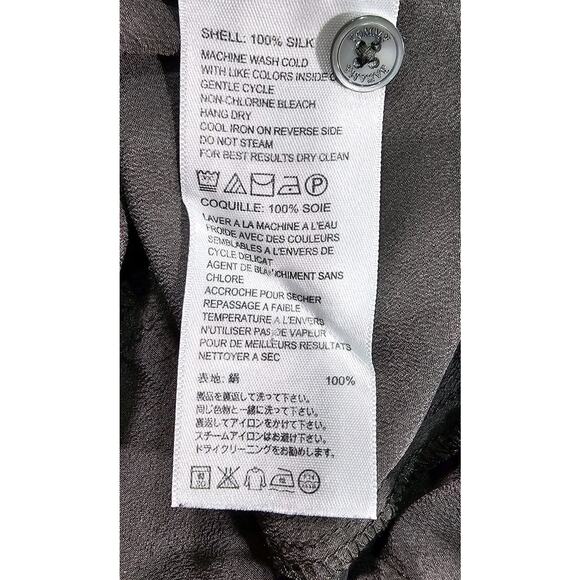 Tommy Bahama 100% Silk Button Up Shirt Blouse Top Dark Green Summer WOMENS SZ L - Picture 5 of 10